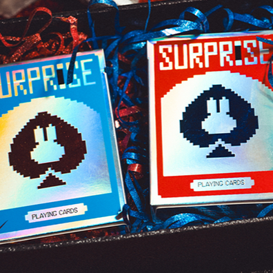 Limited Holographic Edition Surprise Deck V5 (Blue) Playing cards by Bacon Playing Card Company